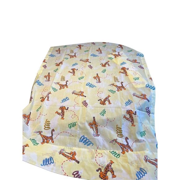 vintage Disney winnie the pooh tigger hopping yellow 2 curtain panels 40x63 each - Picture 2 of 9